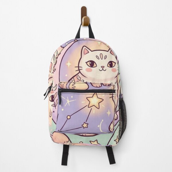 Item preview, Cute Celestial Cat Pattern with Magic Crystals designed and sold by Iampoji.