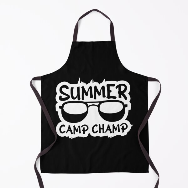 Aperçu de l'œuvre Citation amusante de Summer Camp Champ sur les aventures en plein air pour enfants créée et vendue par shirt-o-mat.