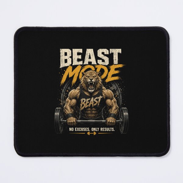 Item preview, BEAST MODE Gym motivation designed and sold by DailyQuestPrint.