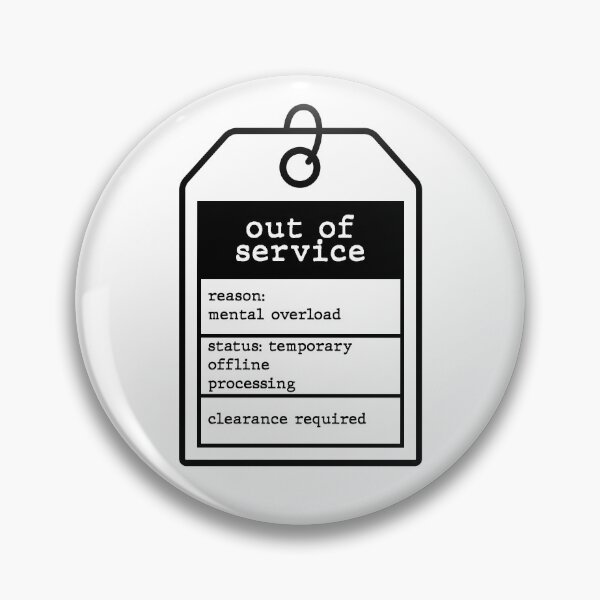 Item preview, Retro Out of Service Maintenance Tag Funny Corporate Burnout Sticker designed and sold by MadCatDesign77.