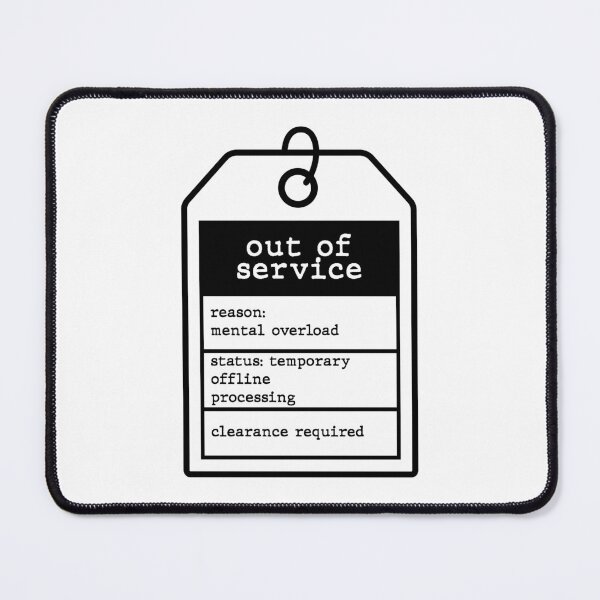 Item preview, Retro Out of Service Maintenance Tag Funny Corporate Burnout Sticker designed and sold by MadCatDesign77.
