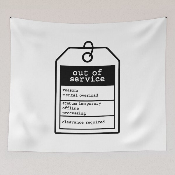 Item preview, Retro Out of Service Maintenance Tag Funny Corporate Burnout Sticker designed and sold by MadCatDesign77.