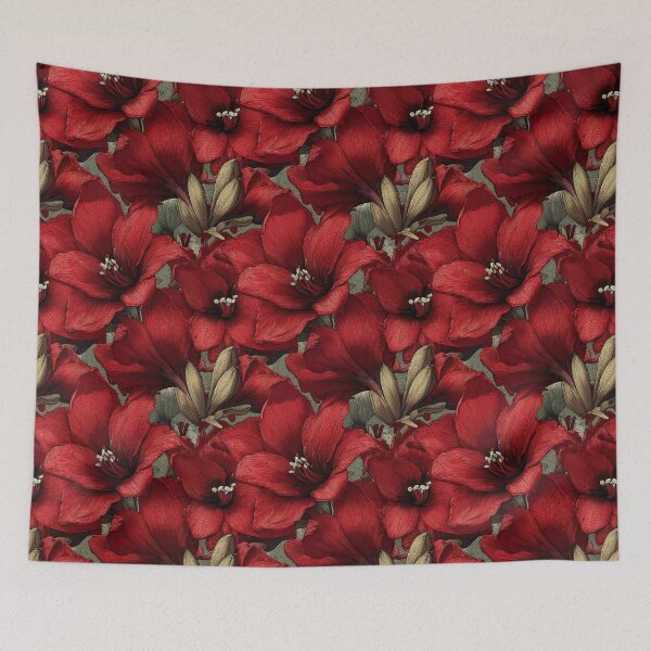 Item preview, Exotic Amaryllis Print  - Birth Flower Pattern   - Christmas Gifts For Women designed and sold by RoyalStarsPatts.
