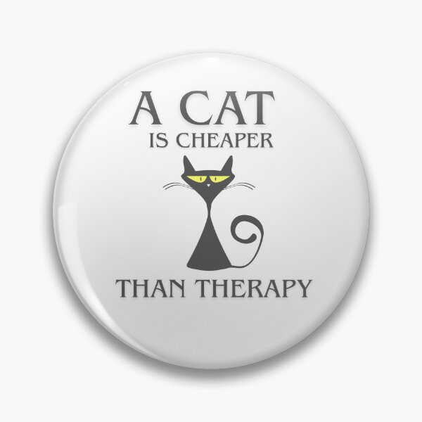 Item preview, A cat is cheaper than terapy - gray designed and sold by Tshirtmania4you.