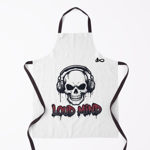Item preview, Loud Mind Skull Headphones Graphic | Dark Streetwear Goth Art Design designed and sold by Jatin verse.