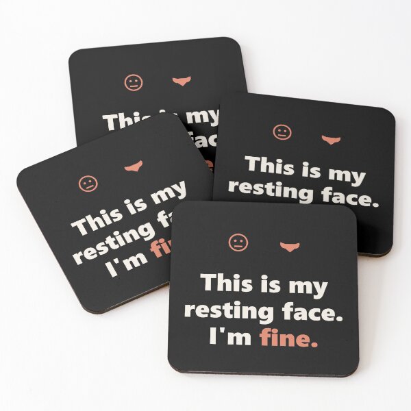 Item preview, Funny Sarcastic Shirt - Resting Face I'm Fine - Gift designed and sold by Harlo.co.