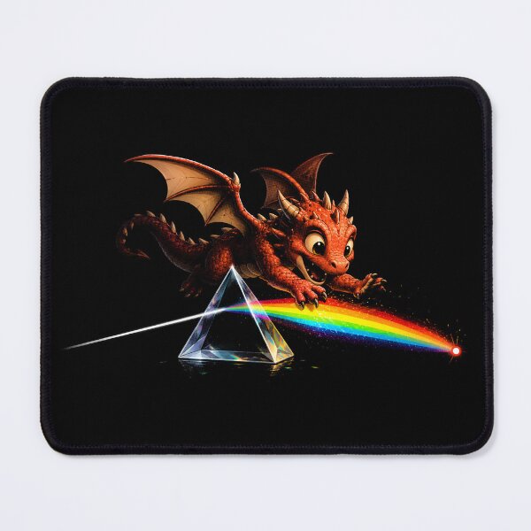 Item preview, Cute Red Baby Dragon Glass Prism Rainbow Spectrum Art designed and sold by Fenay Designs.