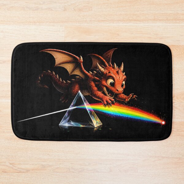 Item preview, Cute Red Baby Dragon Glass Prism Rainbow Spectrum Art designed and sold by Fenay Designs.