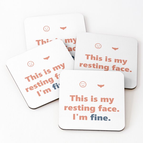 Item preview,  Funny Sarcastic Shirt - Resting Face I'm Fine - Gift - Light Edition designed and sold by Harlo.co.