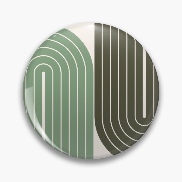 Item preview, Minimalist Sage Green Geometric Arches Pattern designed and sold by nineFlorals.