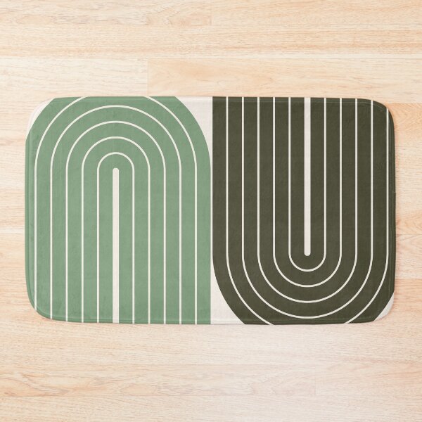 Item preview, Minimalist Sage Green Geometric Arches Pattern designed and sold by nineFlorals.