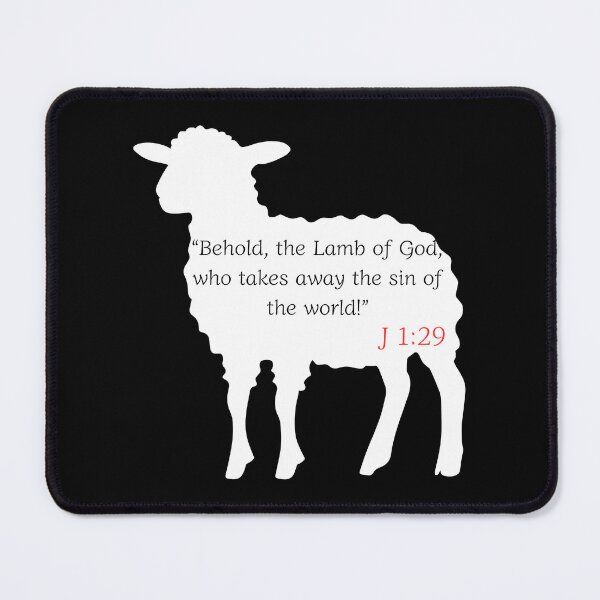 Item preview, Lamb of God John 1:29 Bible Verse Christian Quote designed and sold by Kuzmier.