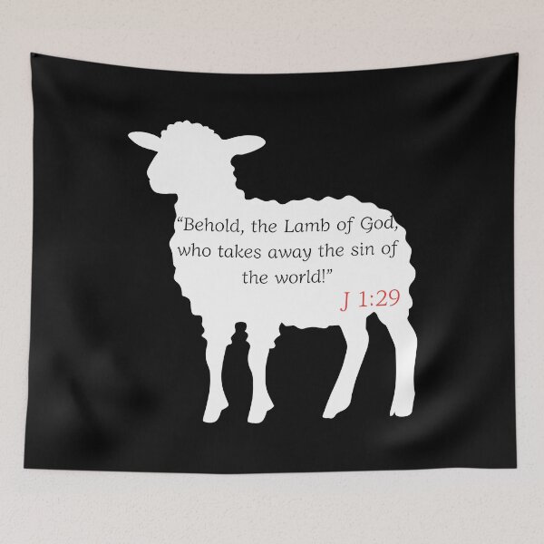 Item preview, Lamb of God John 1:29 Bible Verse Christian Quote designed and sold by Kuzmier.