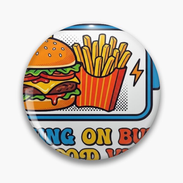 Item preview, Running on Burgers & Good Vibes - Battery Charger Funny Fitness designed and sold by 24gap.