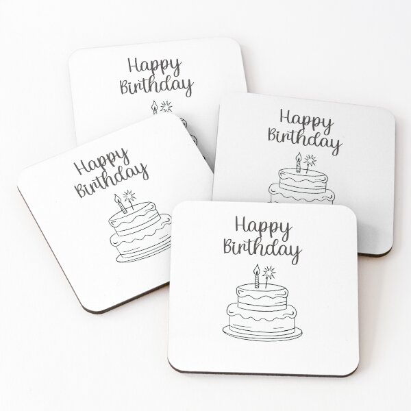 Item preview, Happy Birthday with cake designed and sold by DailyQuestPrint.