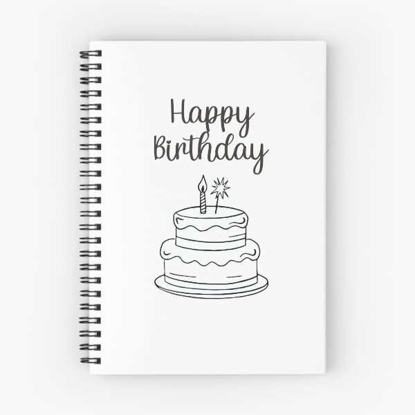 Item preview, Happy Birthday with cake designed and sold by DailyQuestPrint.