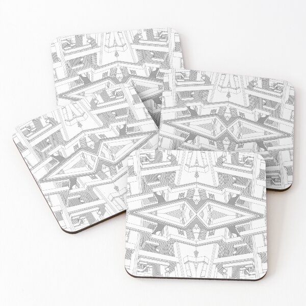Item preview, Bofill Blue Architecture Geometric Symmetry Pattern designed and sold by Alejandro Stein.