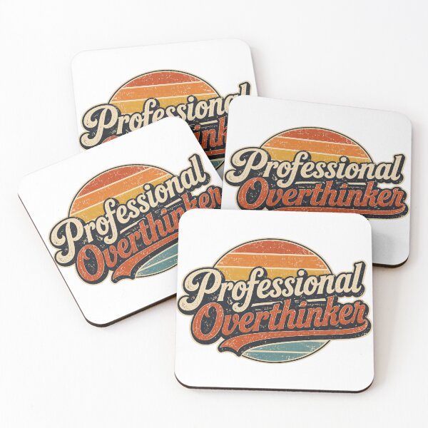 Item preview, Professional Overthinker Retro Vintage Typography – Funny Overthinking Quote designed and sold by muhammadkhafidh.
