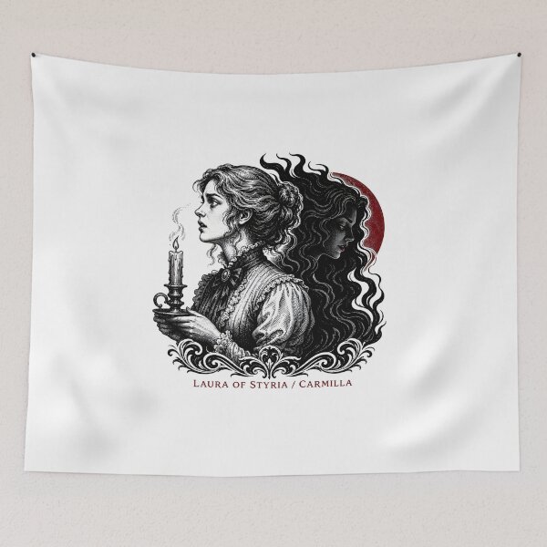 Item preview, Laura of Styria and Carmilla Gothic Engraving Vampire Art designed and sold by Fenay Designs.