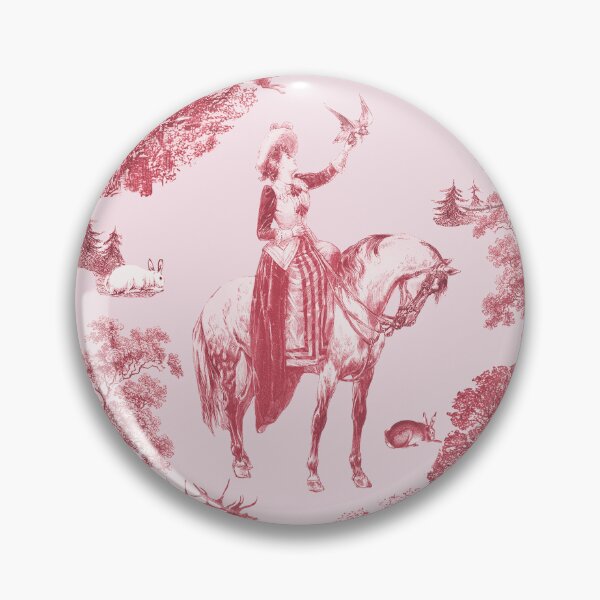 Item preview, Elegant Vintage Pink Hawk Lady on Horse designed and sold by tanjica.