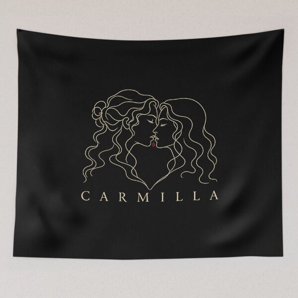 Item preview, Carmilla Minimalist Sapphic Line Art Kiss Vampire Romance designed and sold by Fenay Designs.