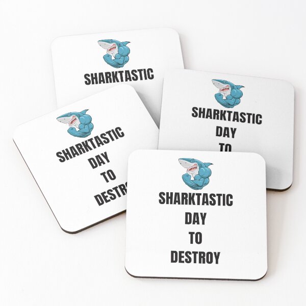 Item preview, SHARKTASTIC DAY TO DESTROY Gym motivation designed and sold by DailyQuestPrint.