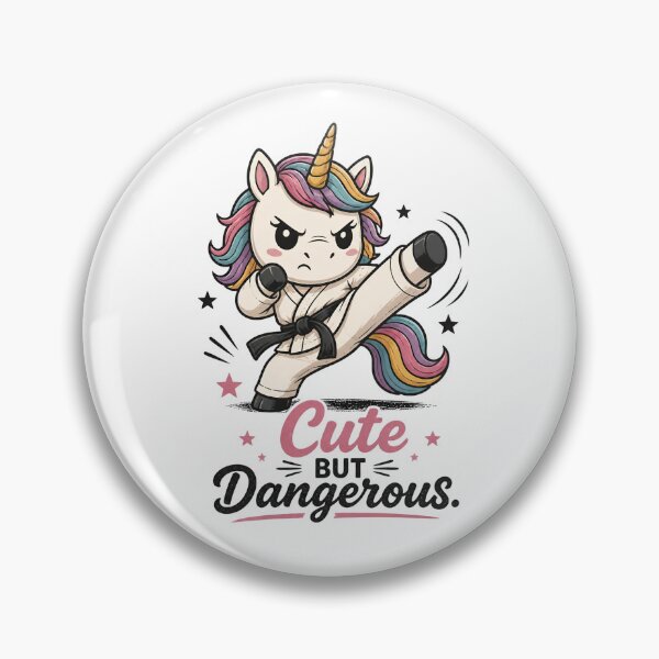 Item preview, Cute But Dangerous – Karate Unicorn Retro Sunset Martial Arts Design designed and sold by MusesWhispers.