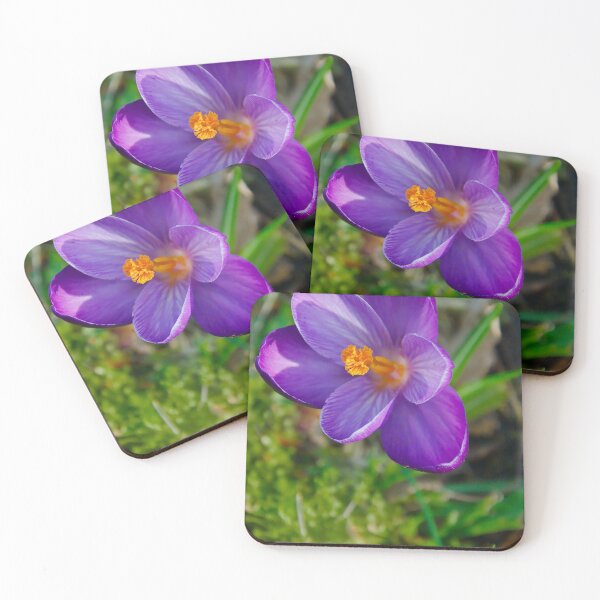 Item preview, Angled Macro of Single Purple Crocus Flower designed and sold by ShotsbyDesiree.
