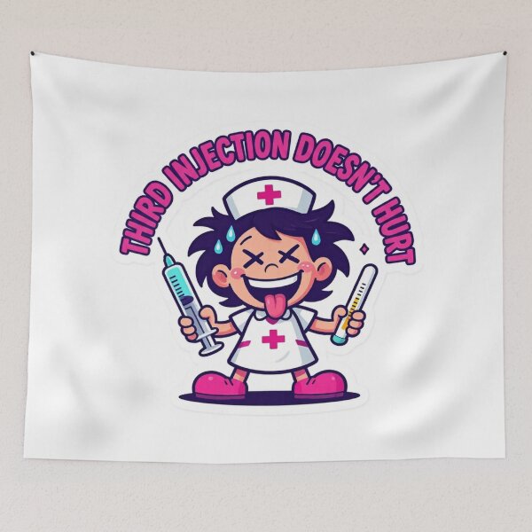 Item preview, Crazy Nurse 3rd Injection Doesn't Hurt Retro designed and sold by Aneta-Design.