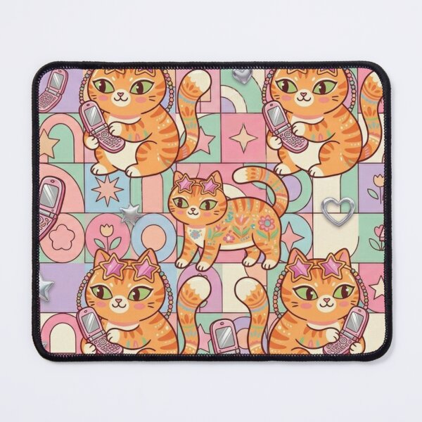 Item preview, Retro Y2K Aesthetic Cute Orange Cat Pattern designed and sold by Iampoji.
