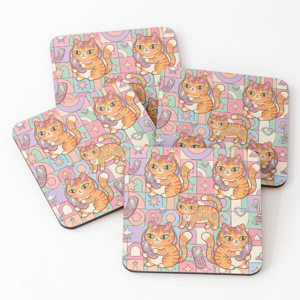 Item preview, Retro Y2K Aesthetic Cute Orange Cat Pattern designed and sold by Iampoji.