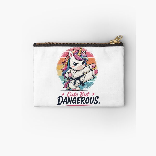 Item preview, Cute But Dangerous – Karate Unicorn Retro Sunset Martial Arts Design designed and sold by MusesWhispers.