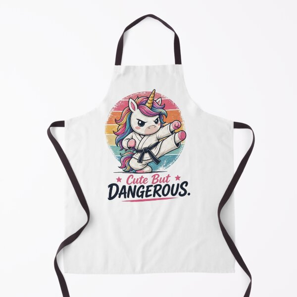 Item preview, Cute But Dangerous – Karate Unicorn Retro Sunset Martial Arts Design designed and sold by MusesWhispers.
