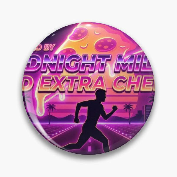 Item preview, Powered by Midnight Miles & Extra Cheese - Synthwave Night Runner designed and sold by 24gap.