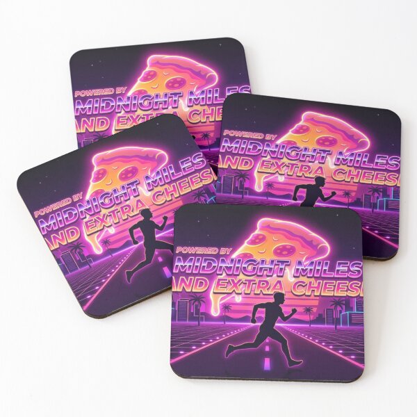 Item preview, Powered by Midnight Miles & Extra Cheese - Synthwave Night Runner designed and sold by 24gap.