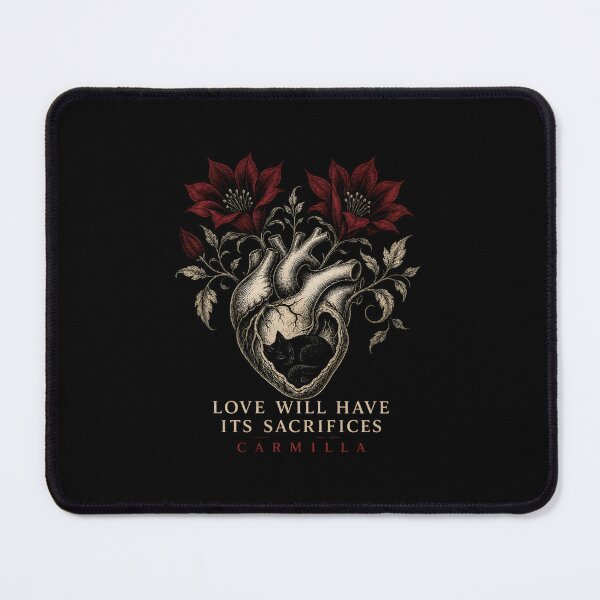 Item preview, Carmilla Love Will Have Its Sacrifices Black Cat Gothic Heart designed and sold by Fenay Designs.