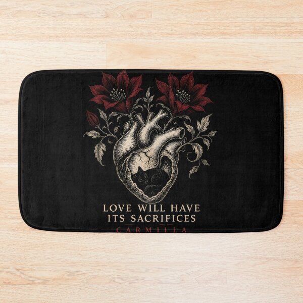 Item preview, Carmilla Love Will Have Its Sacrifices Black Cat Gothic Heart designed and sold by Fenay Designs.