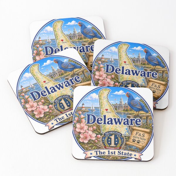 Item preview, Delaware - Collect America with Freckle and Spencer designed and sold by CollectrsCornr.