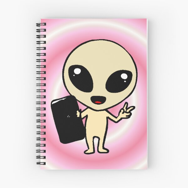 Item preview, Alien Kawaii Selfie Mobile Extraterrestrial Peace Chibi Pink Spiral Meme designed and sold by AstronautMerch.