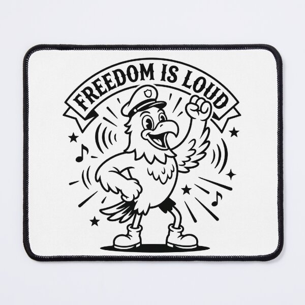 Item preview, Independence Day Eagle Retro Mascot Tee designed and sold by CritterSquad.