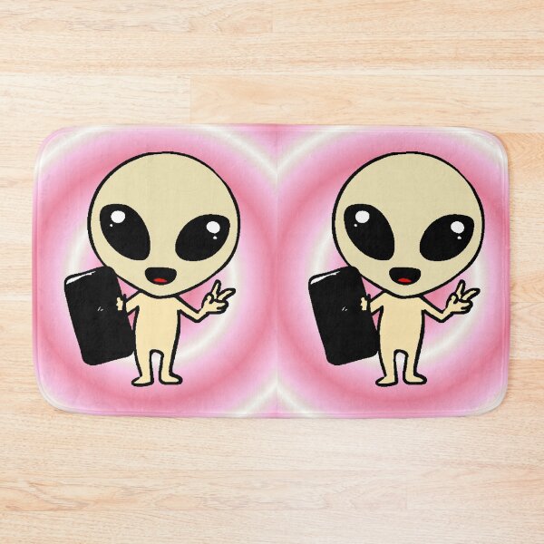 Item preview, Alien Kawaii Selfie Mobile Extraterrestrial Peace Chibi Pink Spiral Meme designed and sold by AstronautMerch.