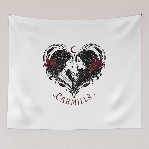 Item preview, Carmilla Gothic Romantic Heart Silhouette Lesbian Vampire Art designed and sold by Fenay Designs.