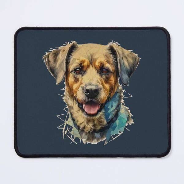 Item preview, Geometric Border Terrier - Modern Pet Art designed and sold by Tklezardesigns.