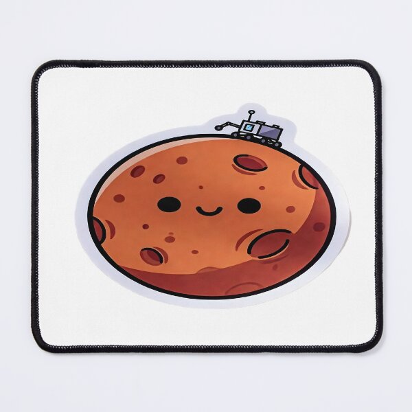 Item preview, Cute Mars Rover on a Smiling Red Planet designed and sold by Artisan Finds Online.