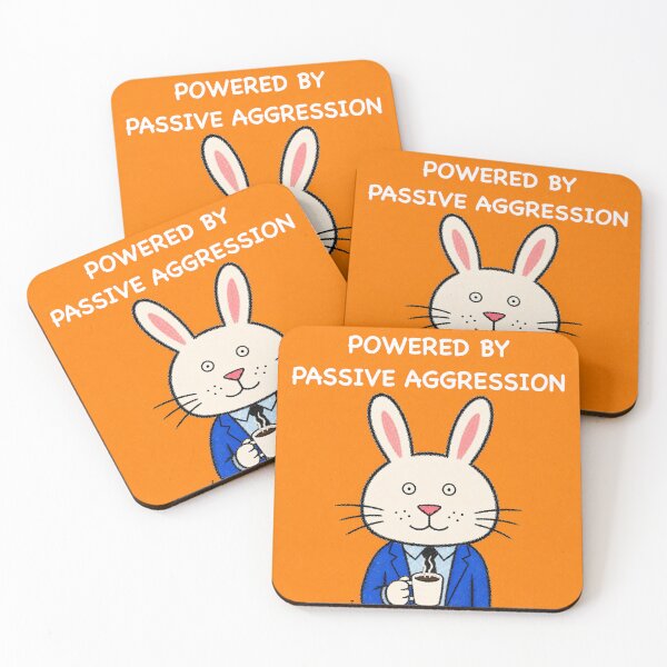 Item preview, Powered by Passive Aggression Funny Rabbit designed and sold by 516 Studio.