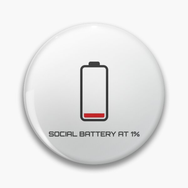 Item preview, Social Battery at 1% - Funny Introvert Aesthetic Quote designed and sold by Harrak Housni.