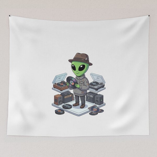 Item preview, Cosmic Grooves: The Alien Vinyl Collector designed and sold by fedetrev.