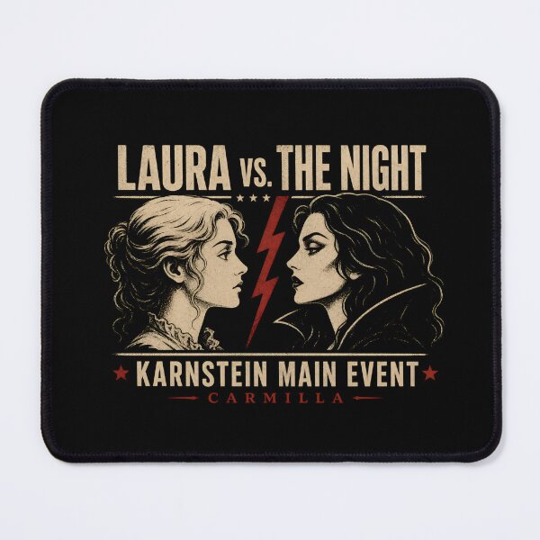Item preview, Carmilla Laura vs The Night Karnstein Main Event Retro Fight Poster designed and sold by Fenay Designs.