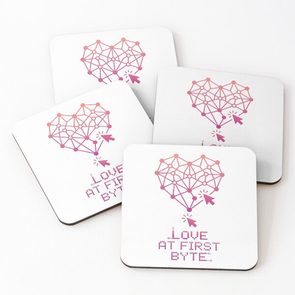 Item preview, Love at First Byte – Geeky Nerd Romantic Tech Pun Design designed and sold by DesignsCreative.