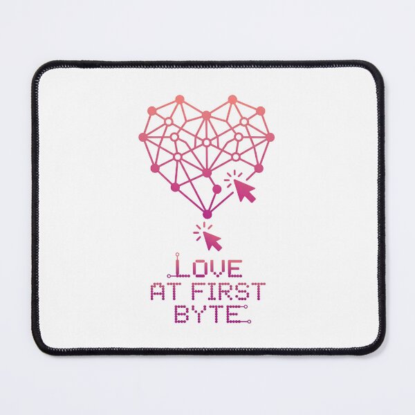 Item preview, Love at First Byte – Geeky Nerd Romantic Tech Pun Design designed and sold by DesignsCreative.